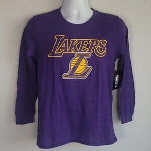 Los Angeles Lakers NBA Basketball Long Sleeve Shirt Boys Large 14 - 16